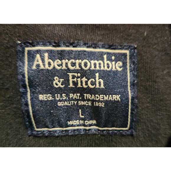 Abercrombie & Fitch Full Zip Sweatshirt Black Large - Picture 2 of 5